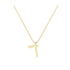 Daled - Hebrew Alef-Bet letter diamond Necklace - D letter